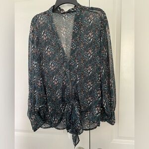 Wishlist Tie Front Blouse Size M/L